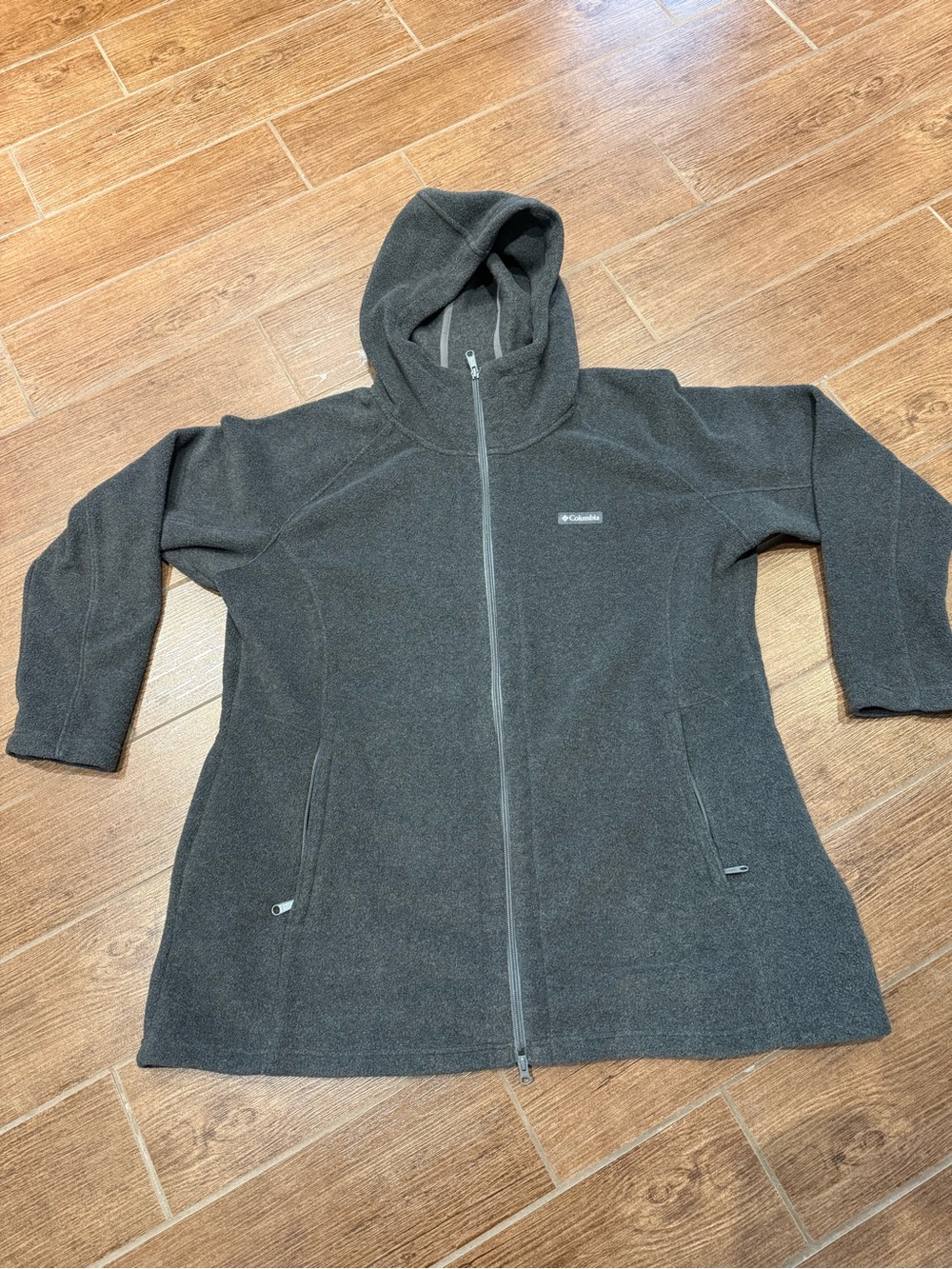 Columbia Women's Charcoal Hooded Fleece Longline Jacket